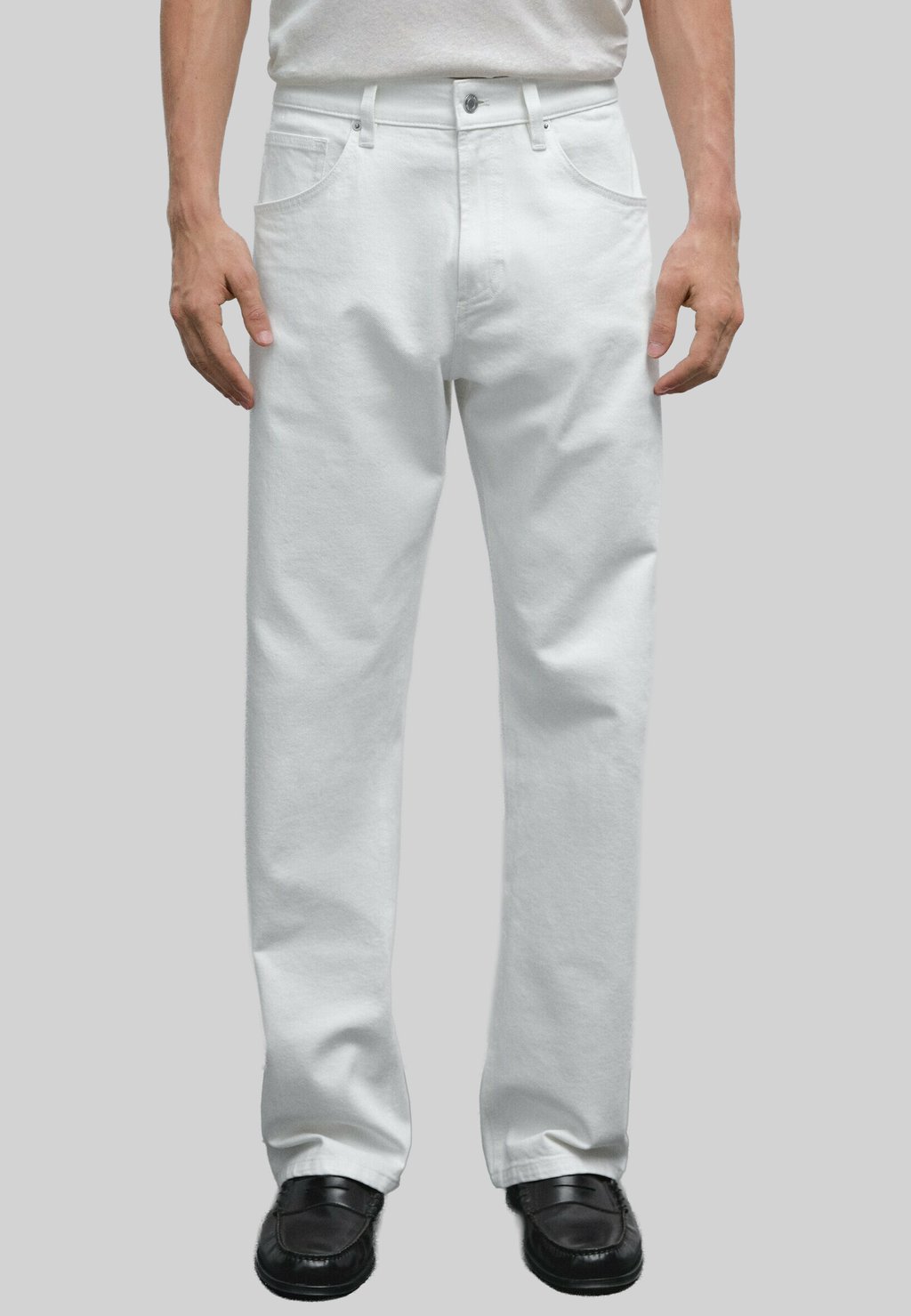 

Джинсы прямого кроя WIDE FIT Massimo Dutti, белый