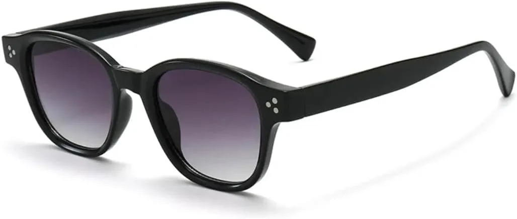 

Ретро-модные круглые солнцезащитные очки для женщин и мужчин, классический винтажный стиль, защита от УФ-излучения UV400, для активного отдыха VFDHN, Black Gray