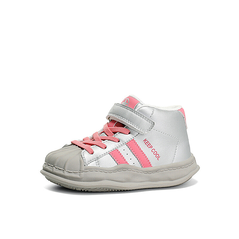 Детские кроссовки для скейтбординга Kids High-top Pink/Sliver Jeep, розовый — фото 2