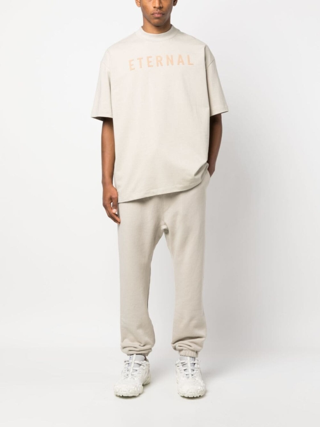 Fear Of God спортивные брюки с нашивкой-логотипом, нейтральный цвет — фото 2