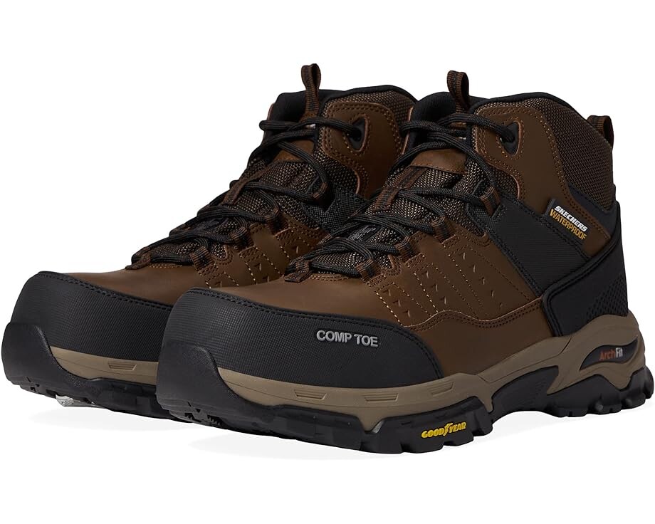 

Ботинки SKECHERS Work Arch Fit Tarver Comp Toe, коричневый