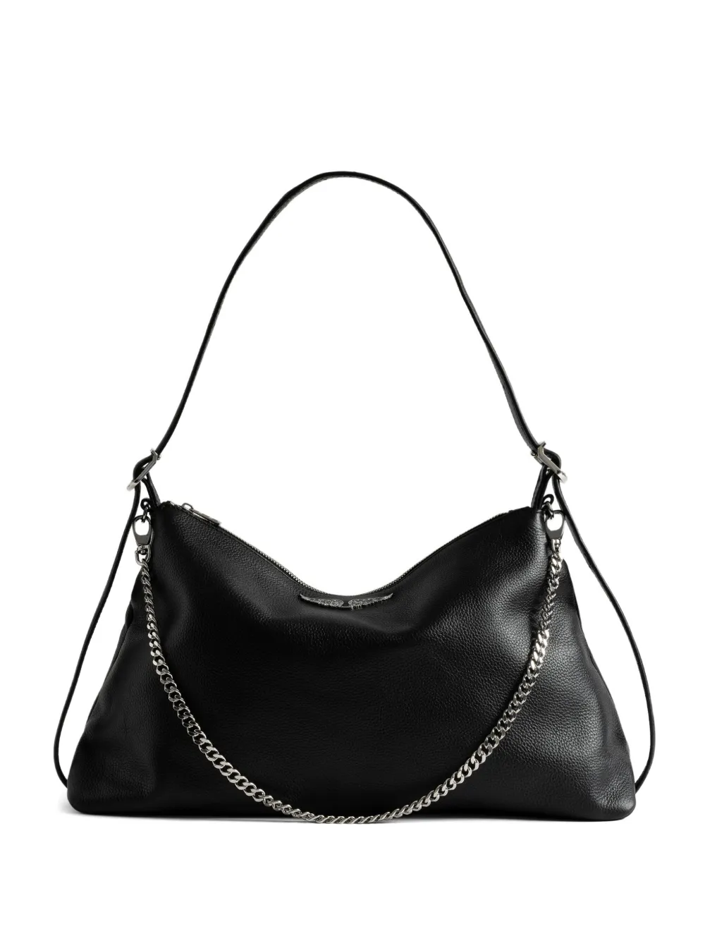 

Кожаная сумка на плечо с цепочным ремешком Jim Zadig&Voltaire, черный