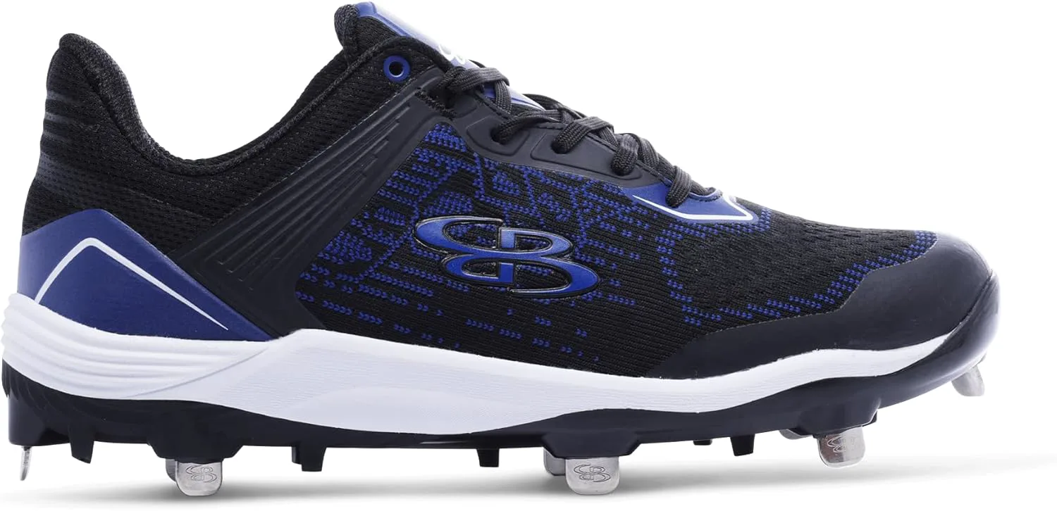 Boombah Viper Pureknit Мужские металлические бутсы - Статус - Разнообразие цветов - Разные размеры, черный/синий — фото 4