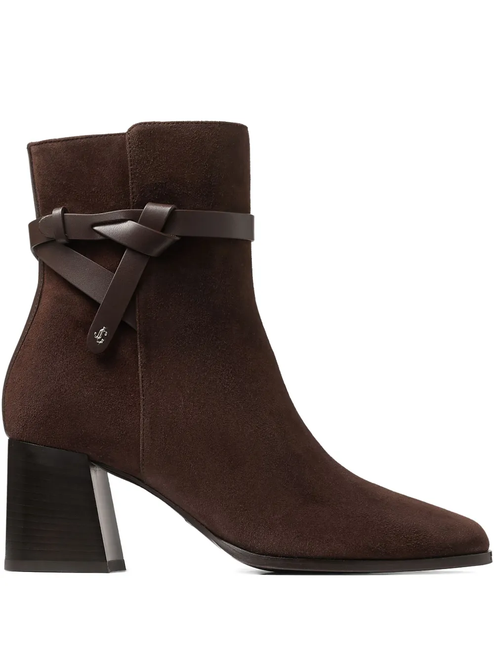 Ботильоны Lawton 60 с узлом JIMMY CHOO, коричневый
