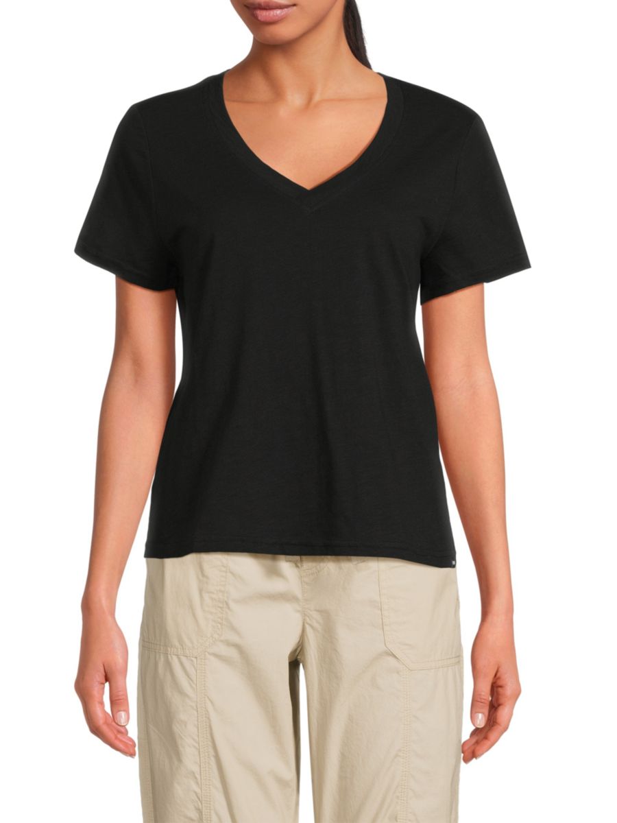 

Футболка из цельного хлопка DKNY, черный