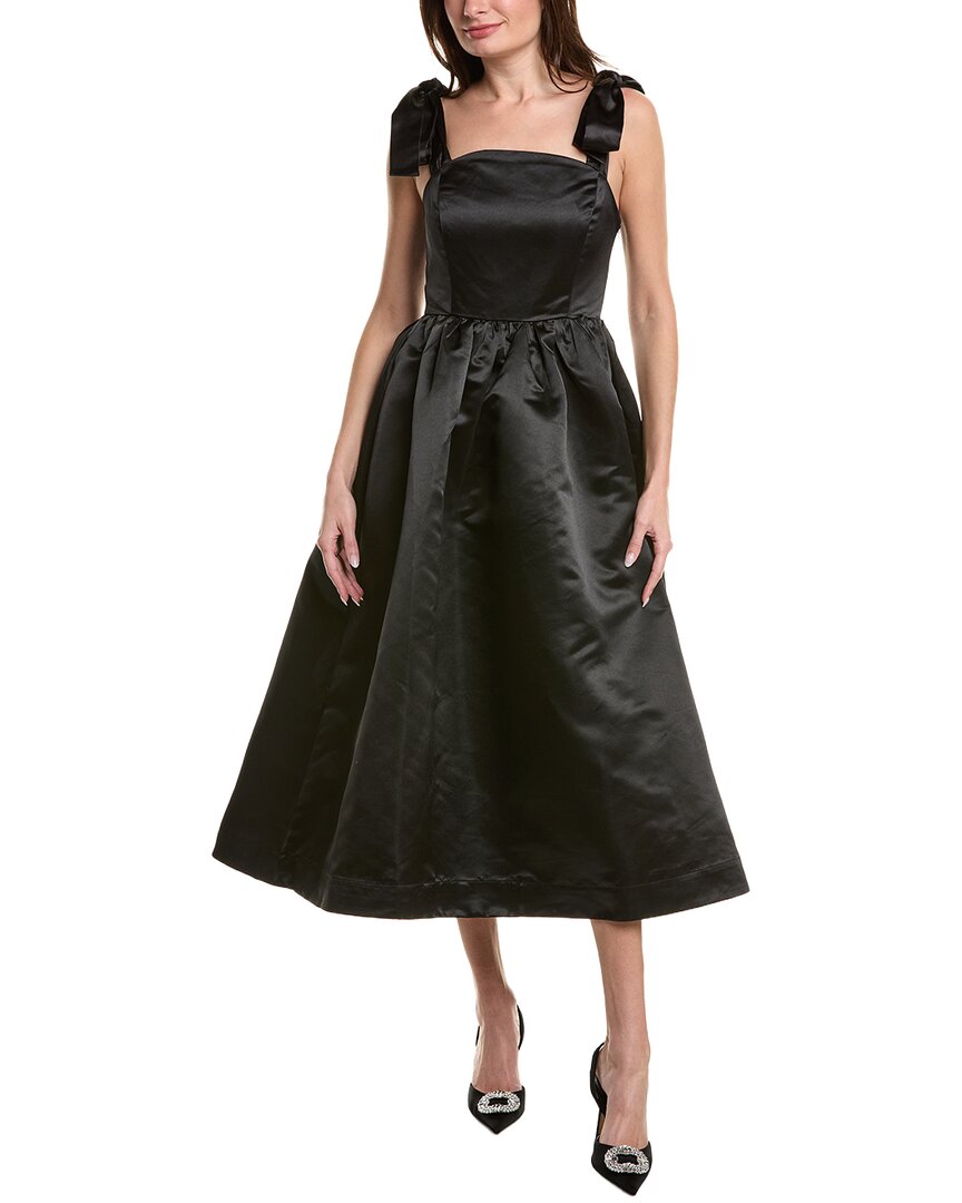 

Платье миди с бантом и заостренным лифом English Factory English Factory, черный