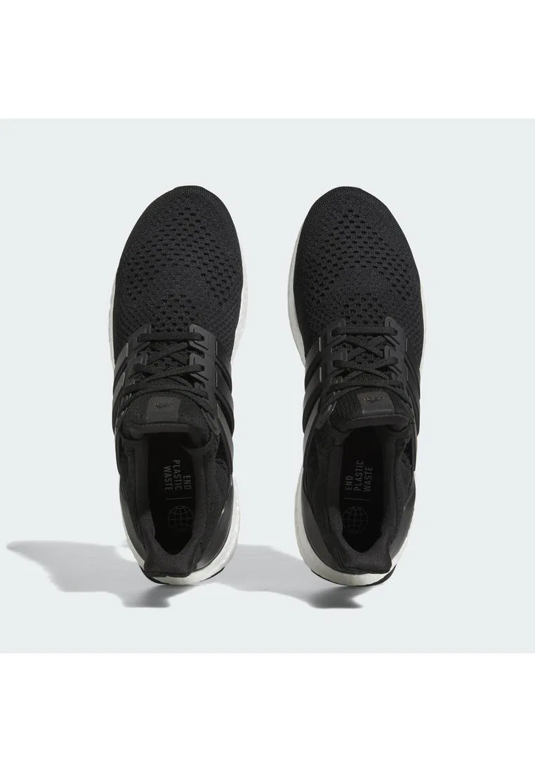 Кроссовки мужские спортивные, Ultraboost 1.0, Adidas, черный/зеленый — фото 3