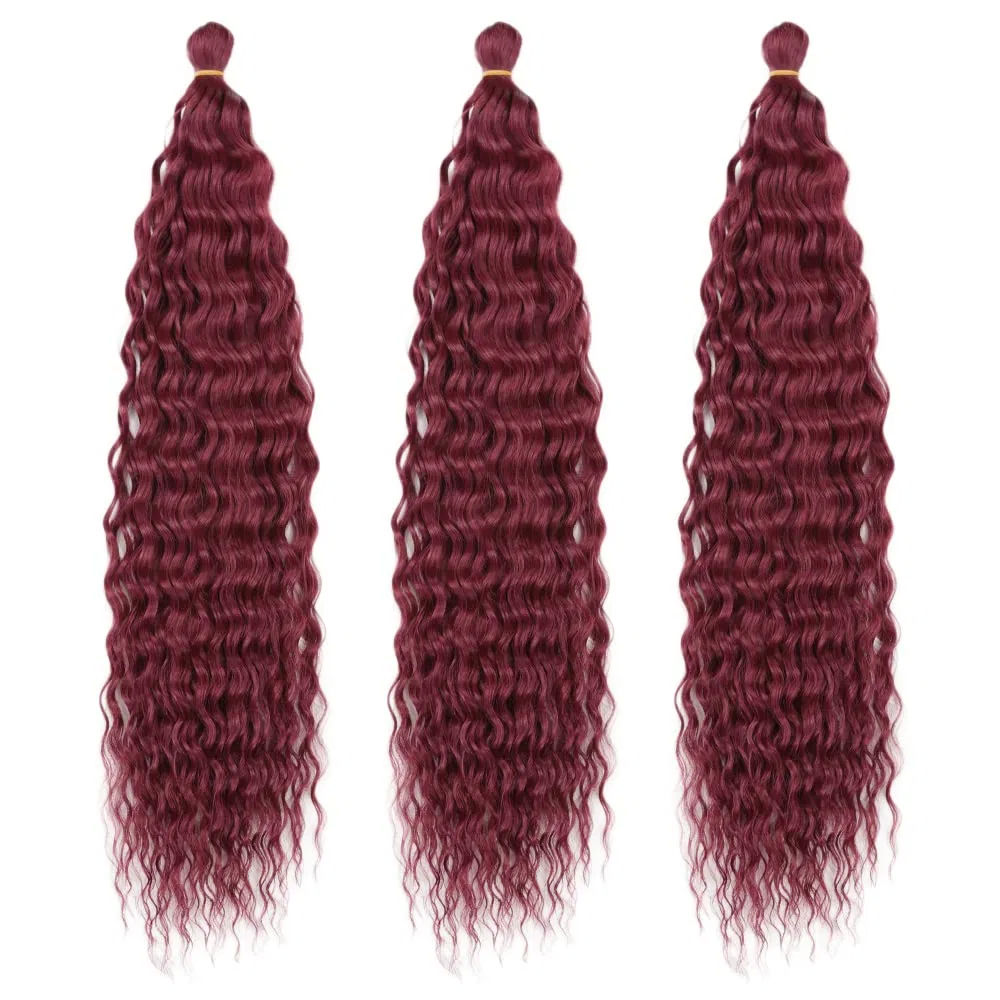 Комплект из 3 упаковок волос для афрокосичек Deep Twist Crochet Hair, 55 см Dsoar — фото 2