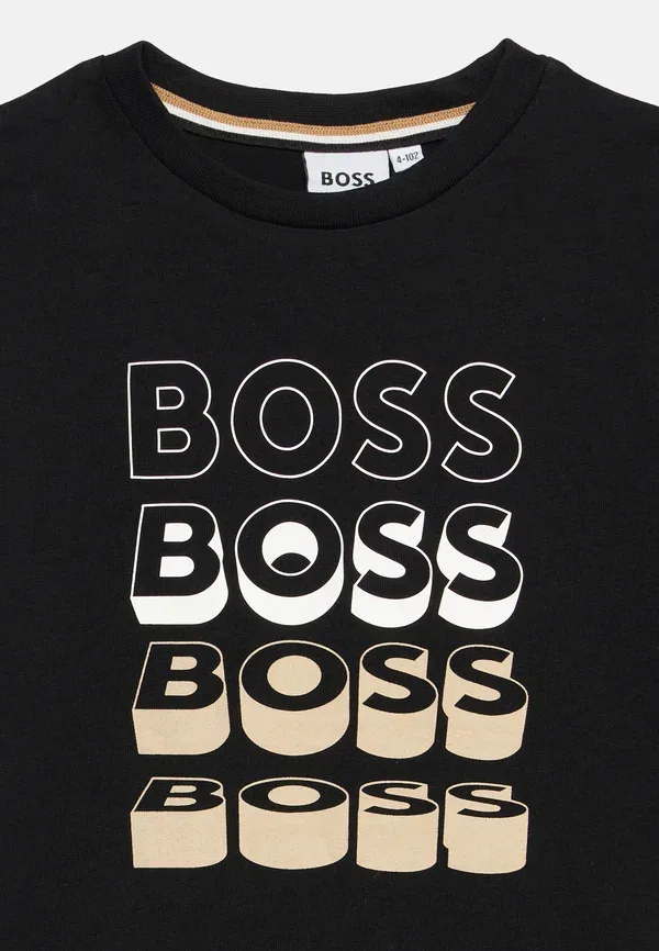 Футболка принтованная Boss Kidswear, черный — фото 4
