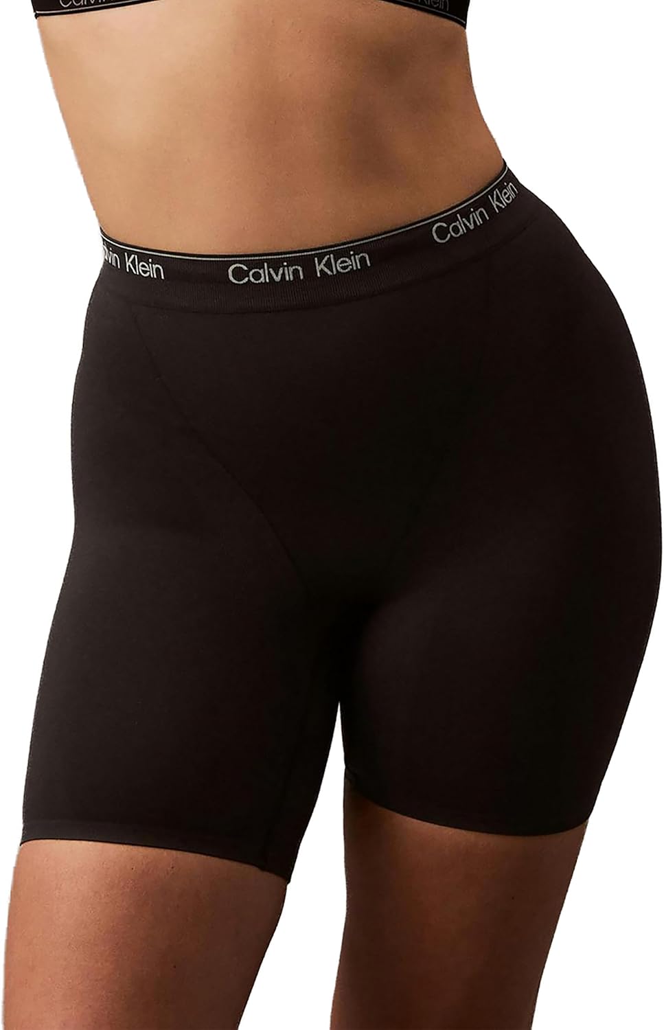 

Утягивающее белье Calvin Klein Icon для женщин, шорты до середины бедра, Black