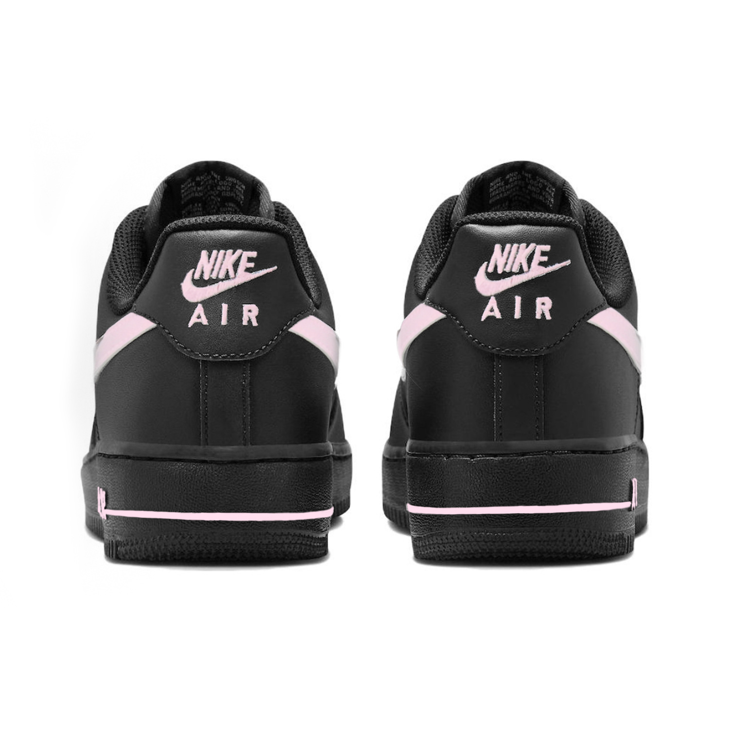 Кроссовки Nike Air Force 1 скейтерские мужские низкие сливово-розовые с коричневым и черным в шоппере, цвет Black Shopping Bag — фото 4