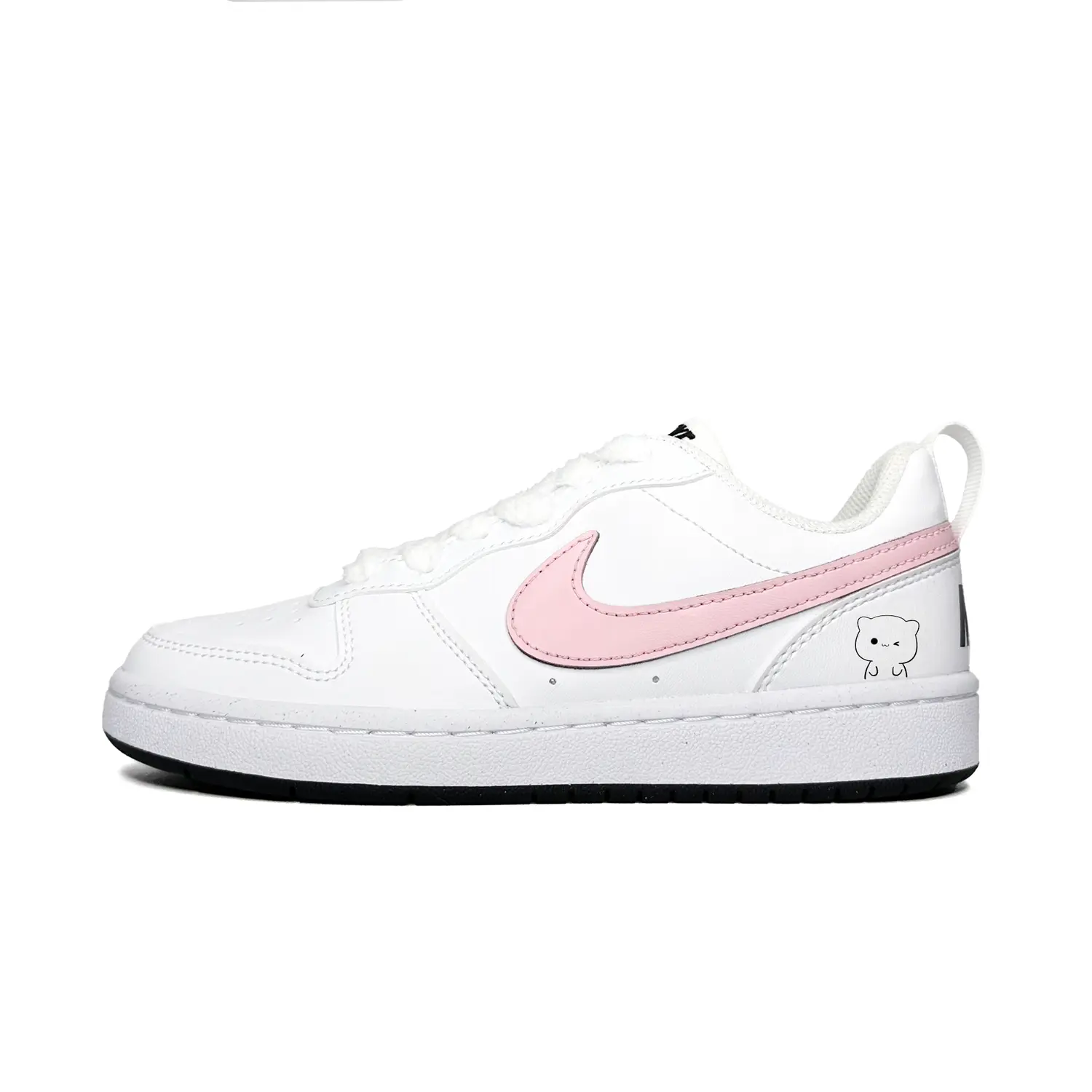 

Nike Court Borough Pink Bunny противоскользящие износостойкие низкие детские скейтбординг кроссовки Pink для подростков