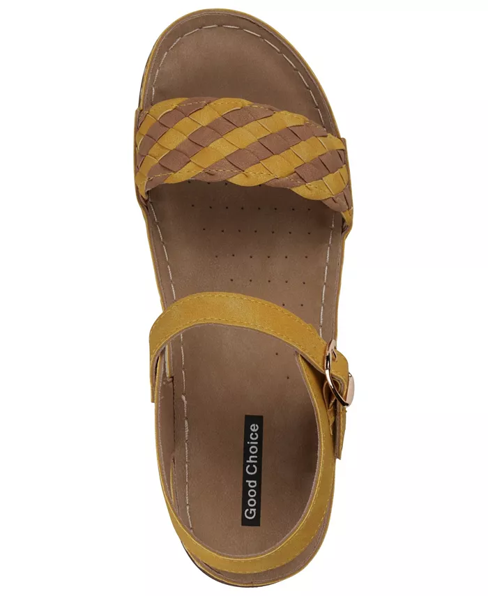 Женские сандалии Millis Comfort Flat GC Shoes, желтый — фото 4