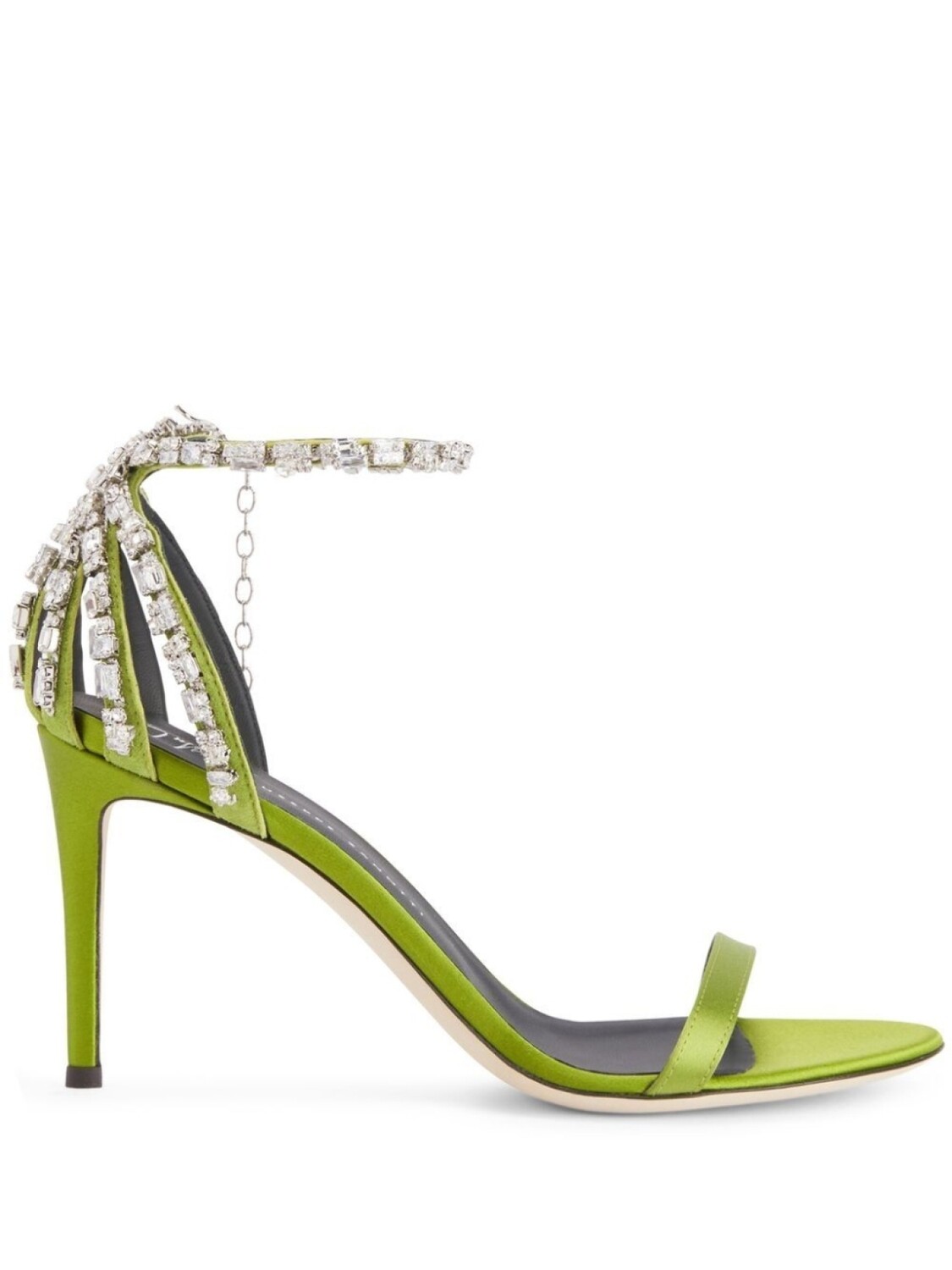 

Босоножки Adele 85 с кристаллами Giuseppe Zanotti, зеленый