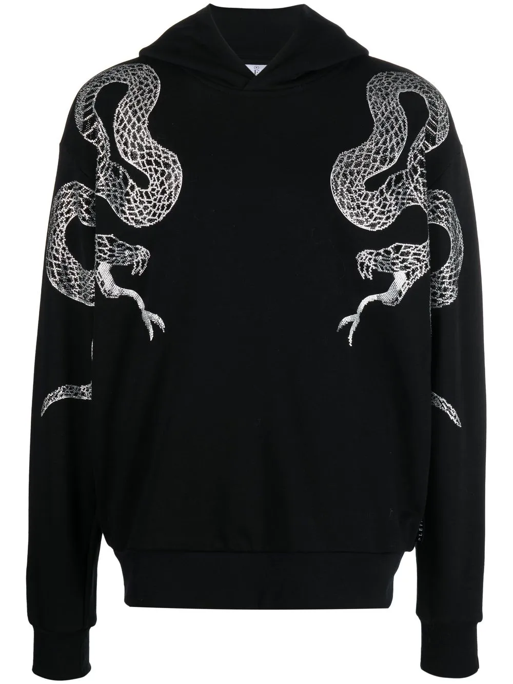 

Декорированное худи с принтом Philipp Plein, черный