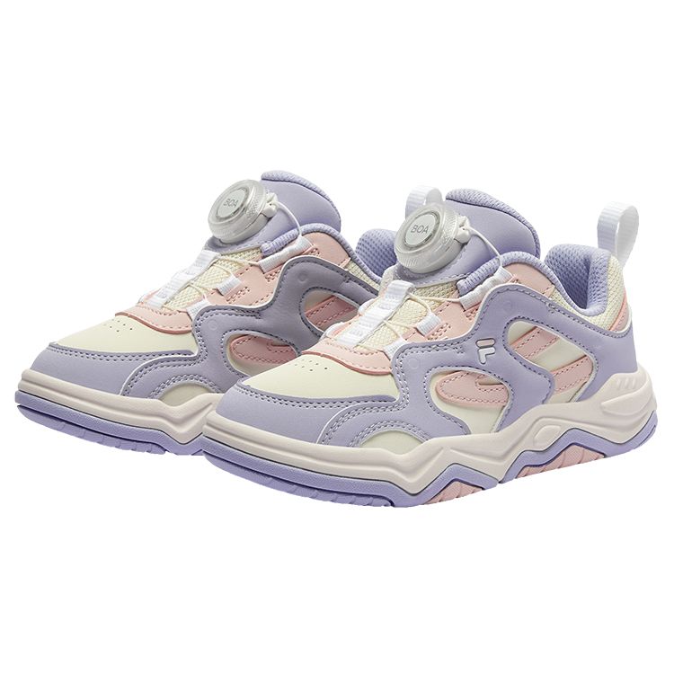 Boa low-top детские скейтбординг кроссовки milk white twilight purple для детей 3-7 лет FILA KIDS, белый белый Dusk фиолетовый — фото 3