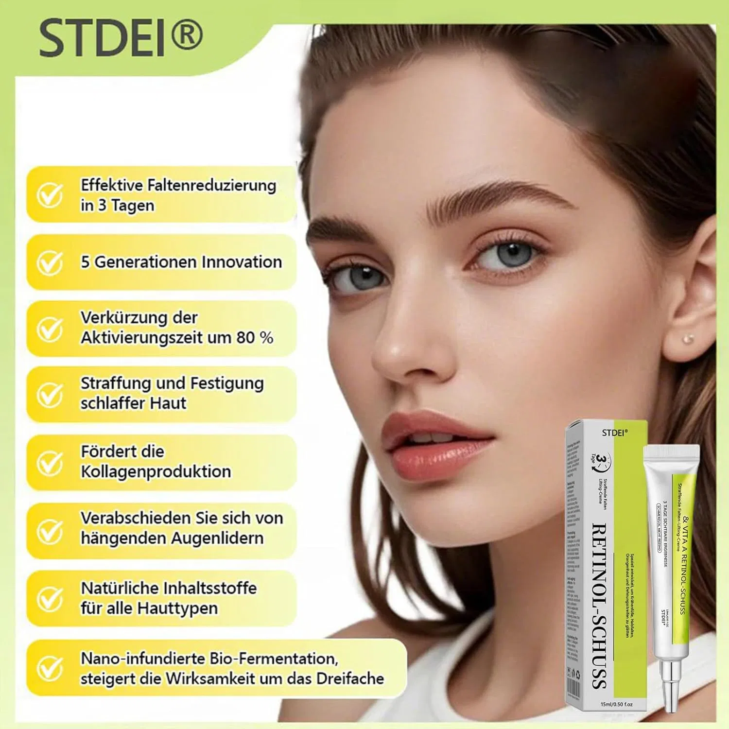 Крем для лица с ретинолом «VITA-A Retinol Shot» от STDEI Hjjh, Pack Of 4 — фото 2