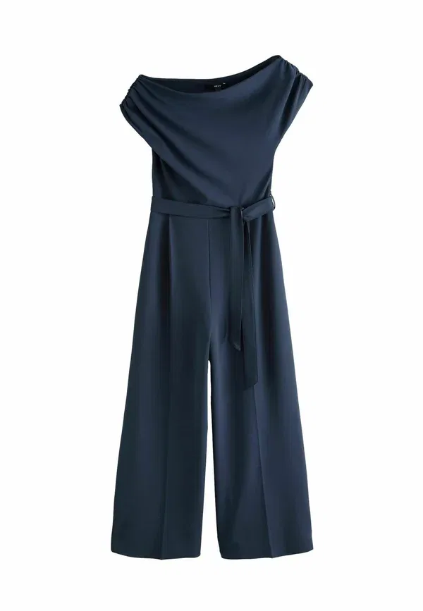 Комбинезон Next Petite fit ruched occasion jumpsuit, темно-синий