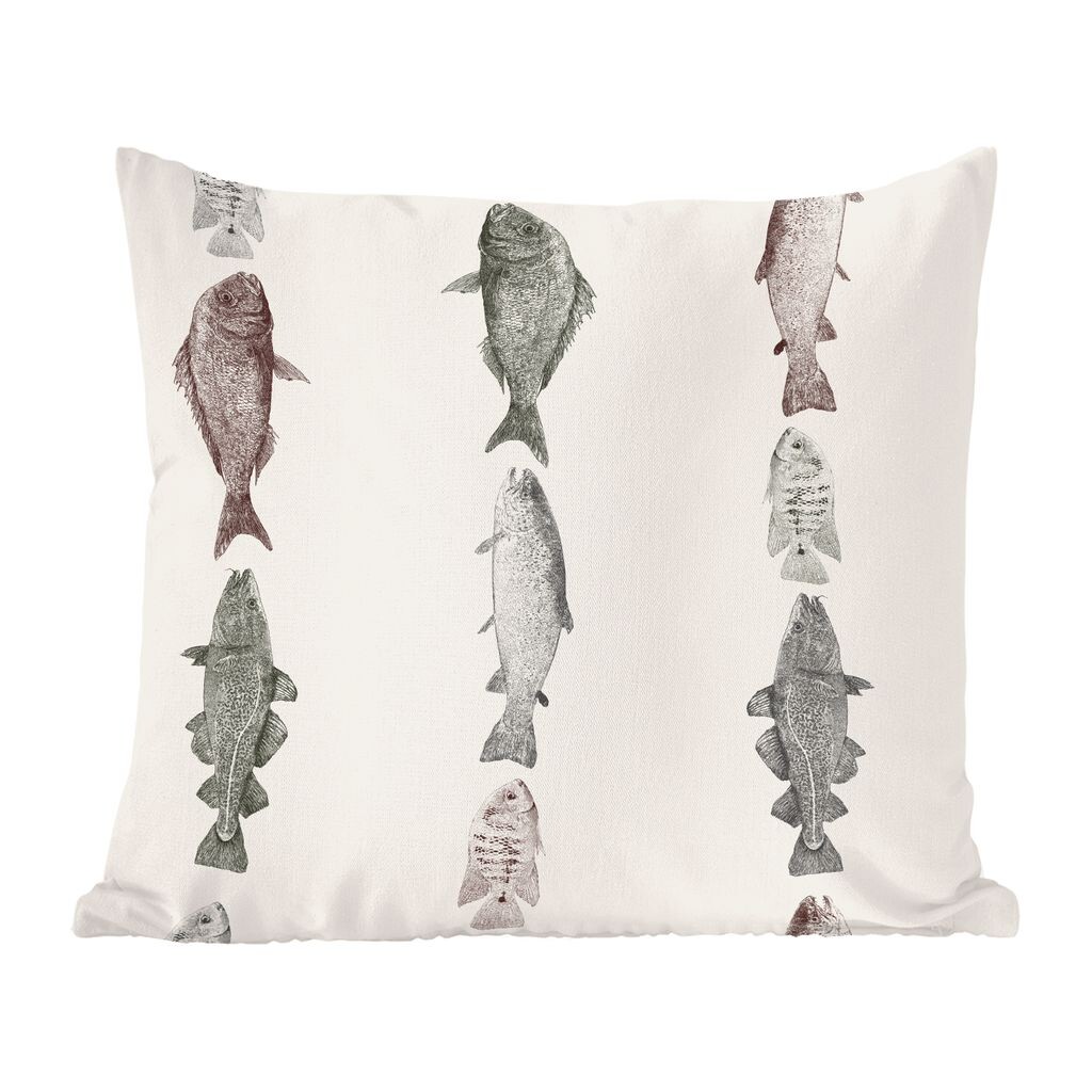 

Иллюстрация рыбы MuchoWow - винтажная иллюстрация из серии рыб - 45x45 см - чехлы на подушки - декоративные чехлы на подушки - декоративные чехлы на подушки