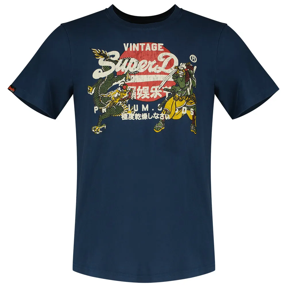 

Футболка с коротким рукавом Superdry Vl Tokyo Relaxed Fit, синий