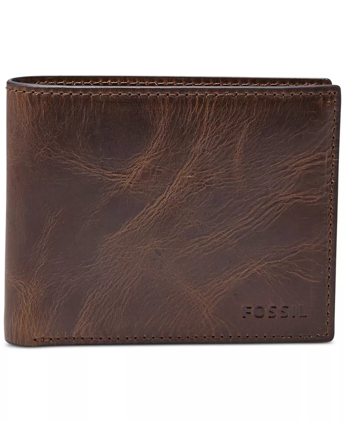 

Мужской кожаный кошелек Bifold Fossil, коричневый