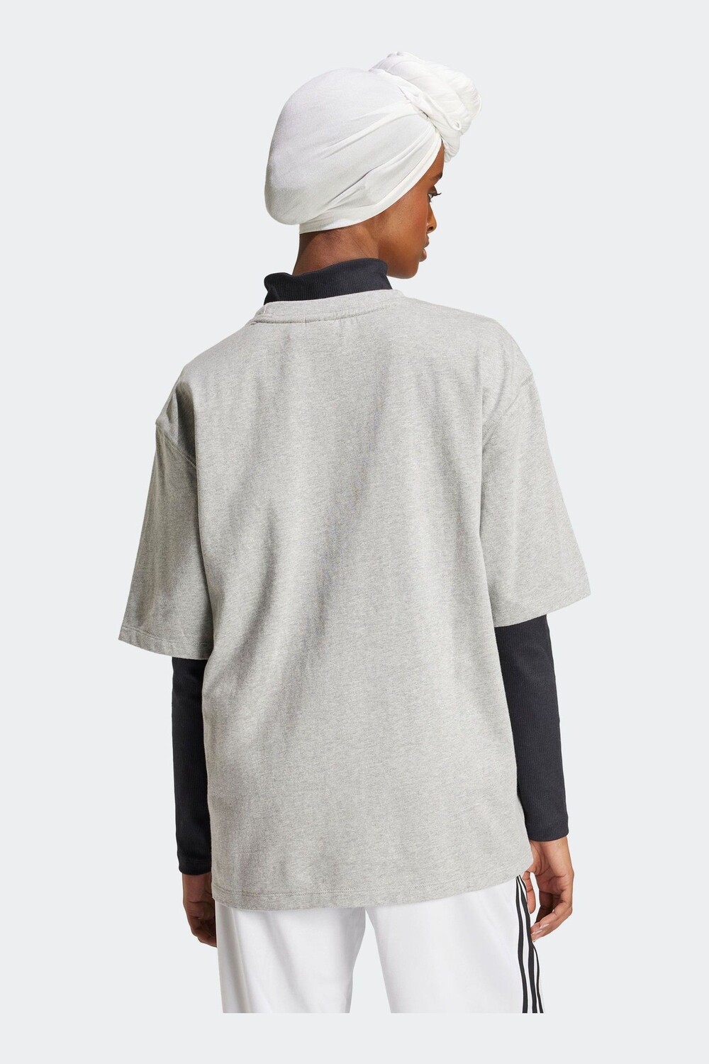 Футболка Boyfriend из 100% хлопка, базовая модель Adidas Originals, серый — фото 2