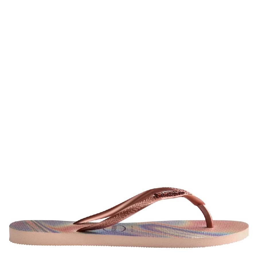 Havaianas Резиновые шлепанцы с тисненым логотипом, розовый