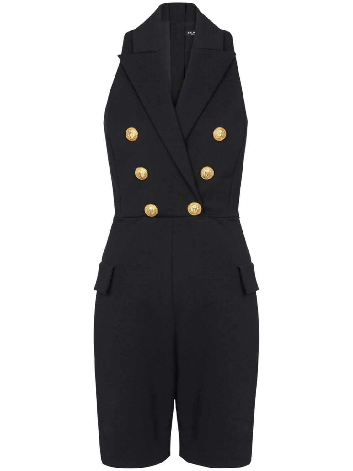 

Balmain peak-lapels double-breasted playsuit, черный