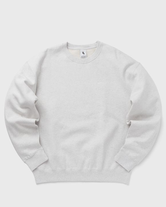 

Свитер Nike Solo Swoosh Fleece Crew, цвет birch heather/white