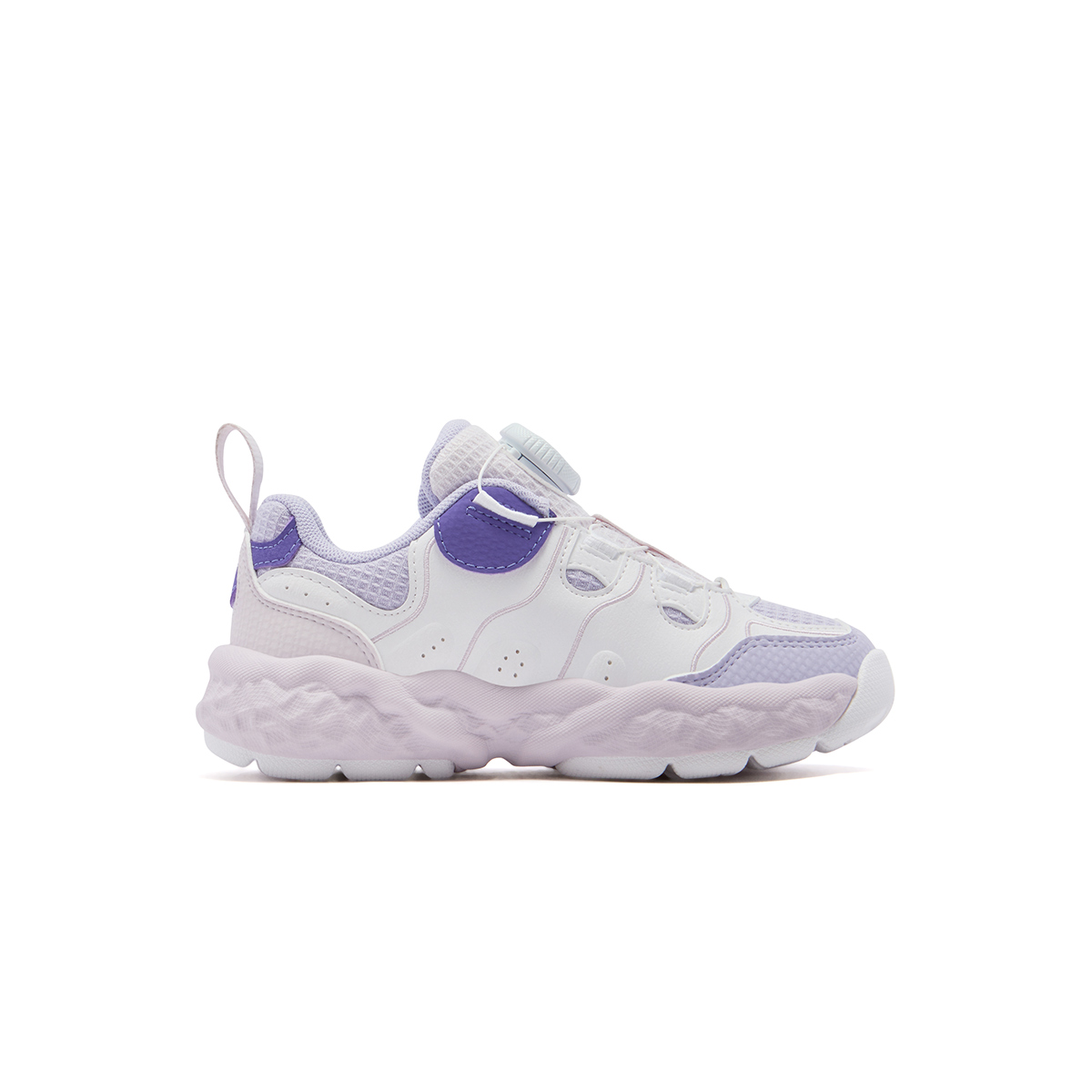 FILA KIDS Heritage FHT устойчивые к истиранию дышащие баскетбольные кроссовки FILA White/Heather Purple детские — фото 3