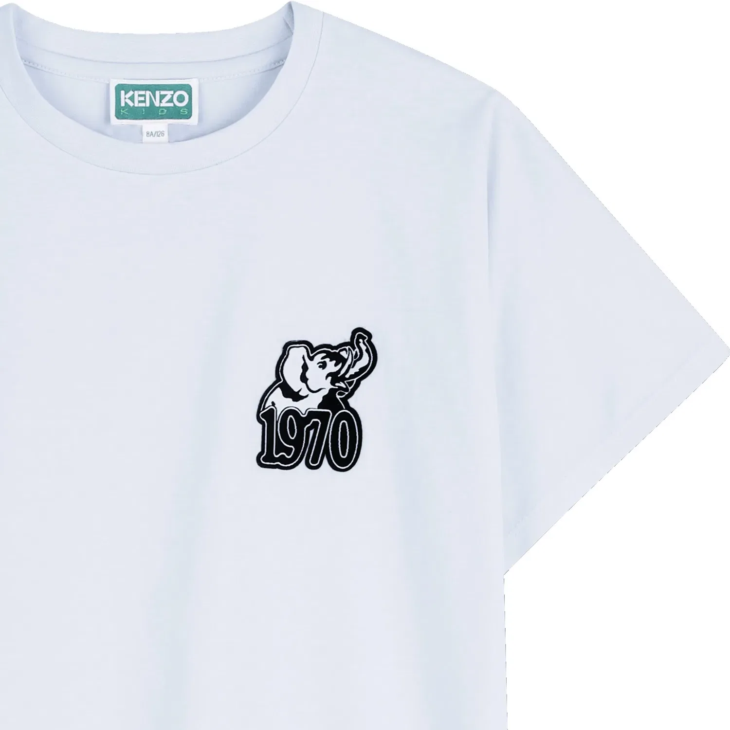 Футболка детская с круглым вырезом KENZO синяя — фото 4