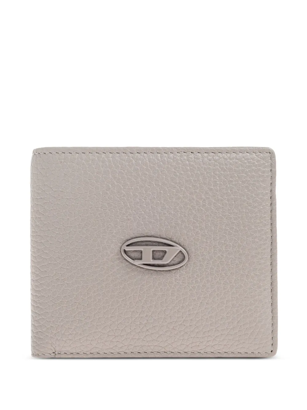

Кожаный кошелек с фирменной табличкой (логотипом) DIESEL, серый