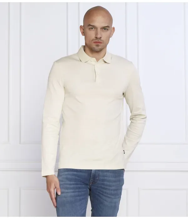 Поло Pleins 31 slim fit Boss, бежевый — фото 3