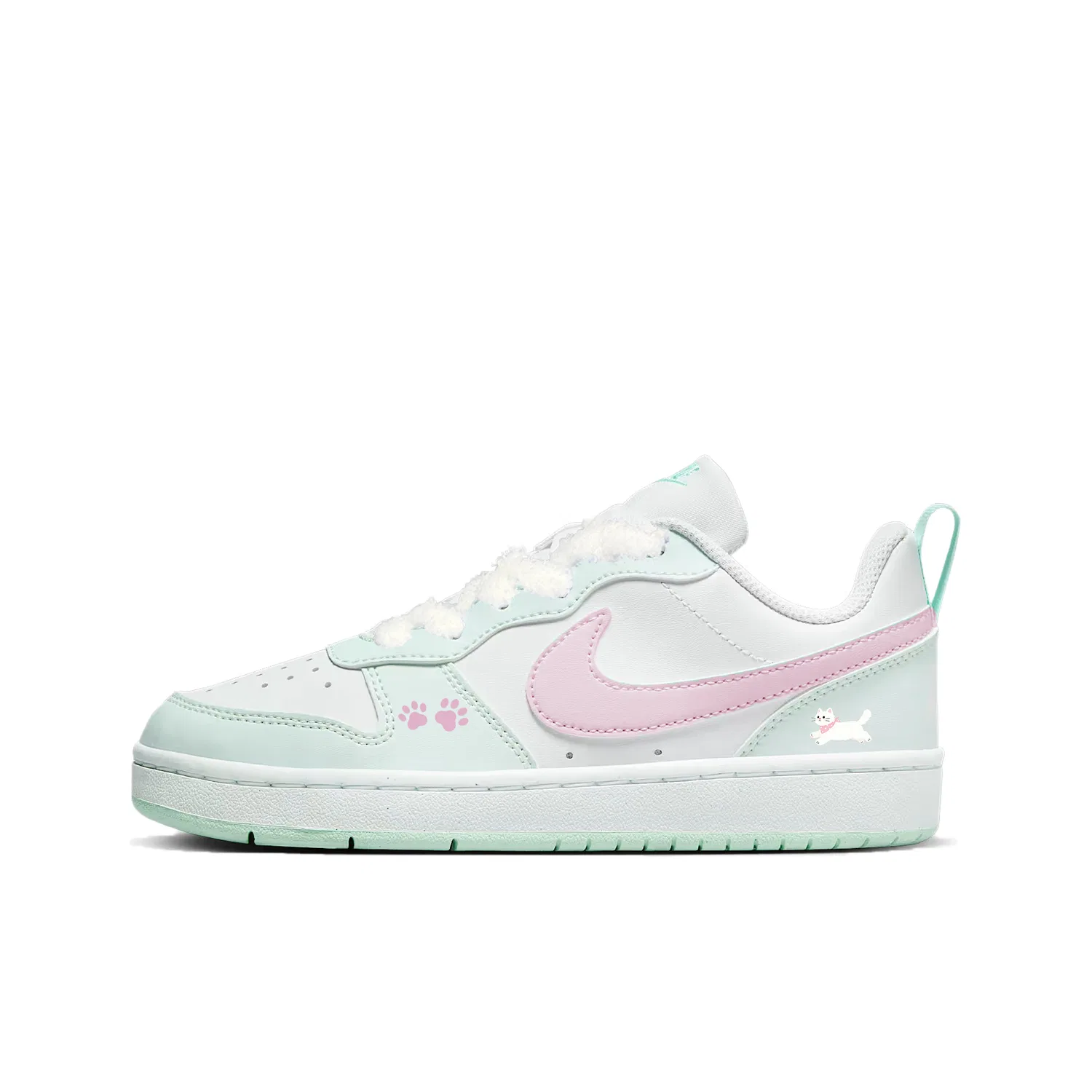 Кроссовки для скейтбординга Court Borough Low top Kids' Mint Pink Teenagers Nike