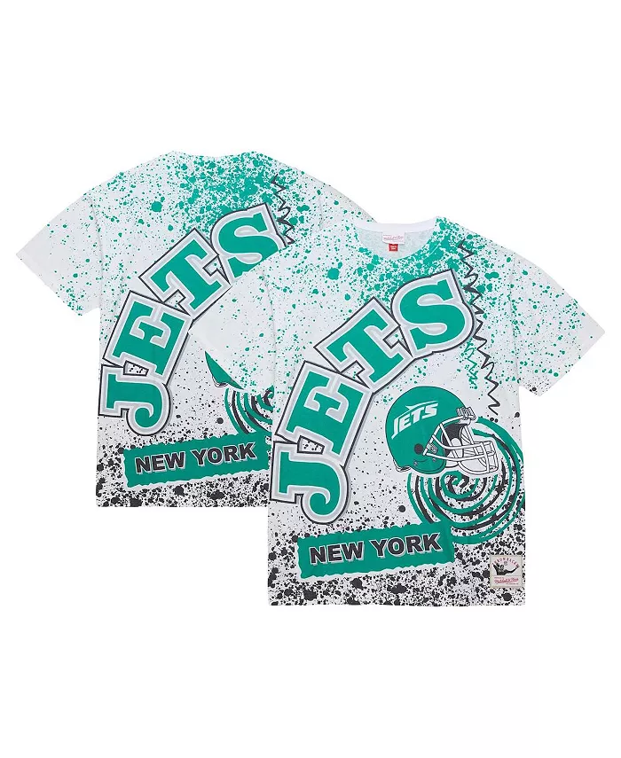 

Мужская белая футболка New York Jets Team Burst с сублимационным принтом Mitchell & Ness