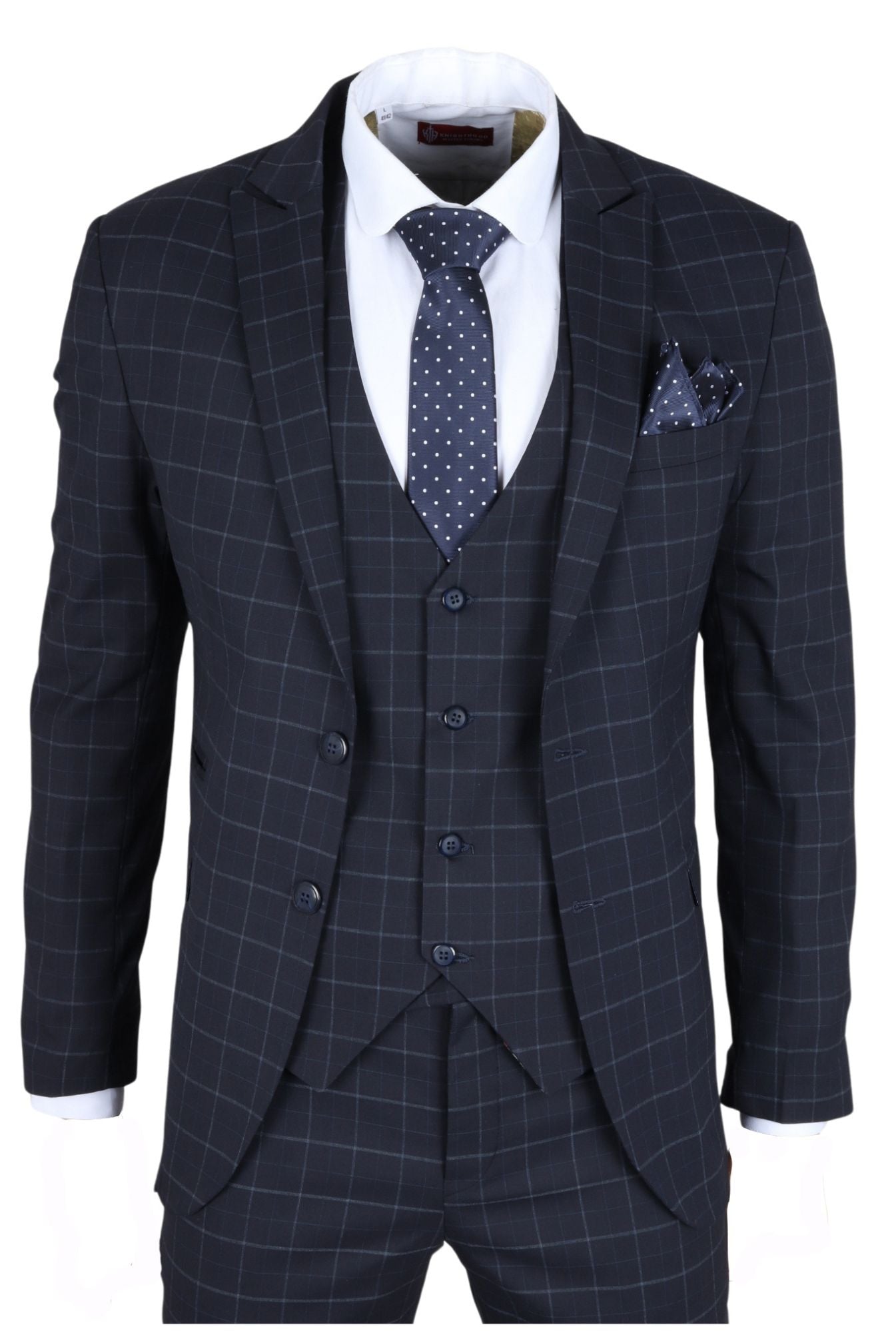 

IM3 клетчатый костюм по фигуре TruClothing, темно-синий