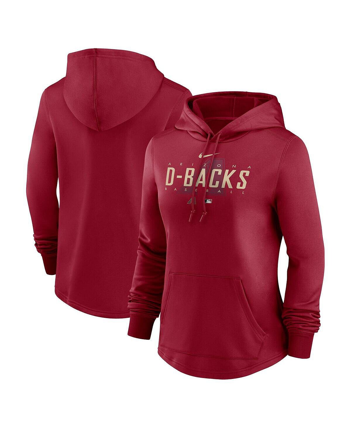 

Женский красный пуловер с капюшоном Arizona Diamondbacks Authentic Collection Pregame Performance Nike, красный