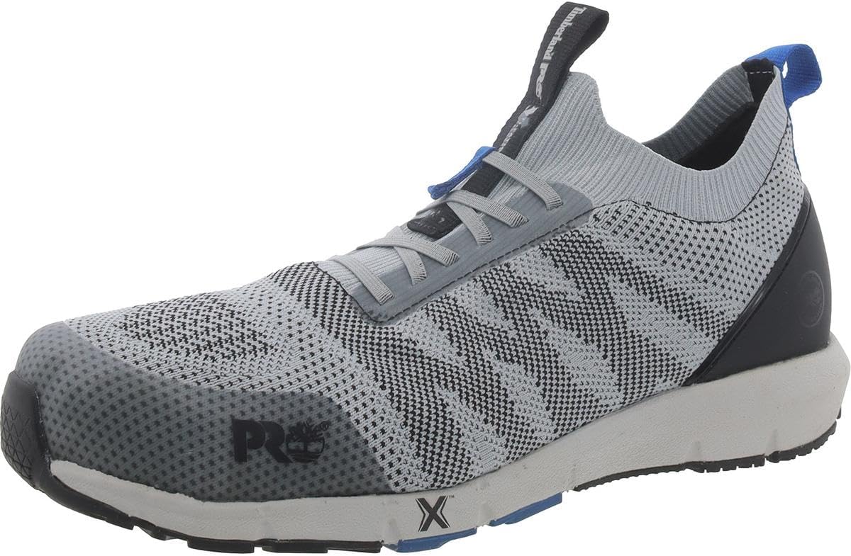 

Timberland PRO мужские CSA Radius Knit промышленные рабочие туфли с композитным защитным мыском и защитой от проколов, Grey/Blue