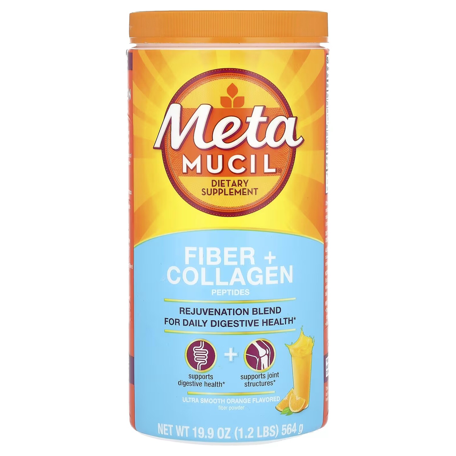 

Клетчатка и пептиды коллагена с содержанием апельсина Metamucil