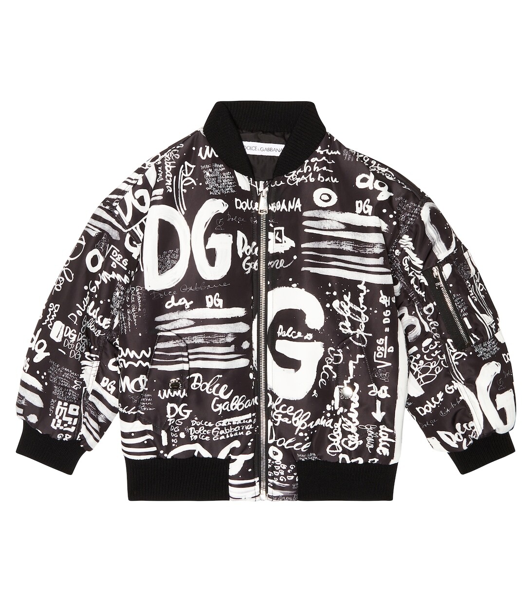 

Куртка-бомбер с логотипом Dolce&Gabbana, черный