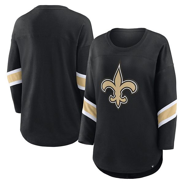 

Женская черная футболка New Orleans Saints Redzone с рукавом 3/4 Fanatics, Черный, Женская черная футболка New Orleans Saints Redzone с рукавом 3/4 Fanatics