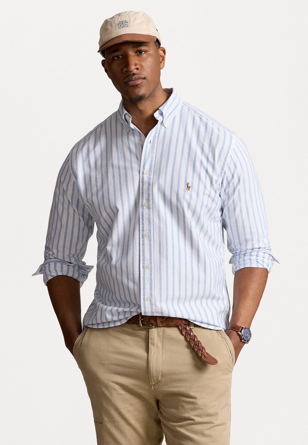 

Рубашка STRIPED OXFORD SHIRT Ralph Lauren, синий