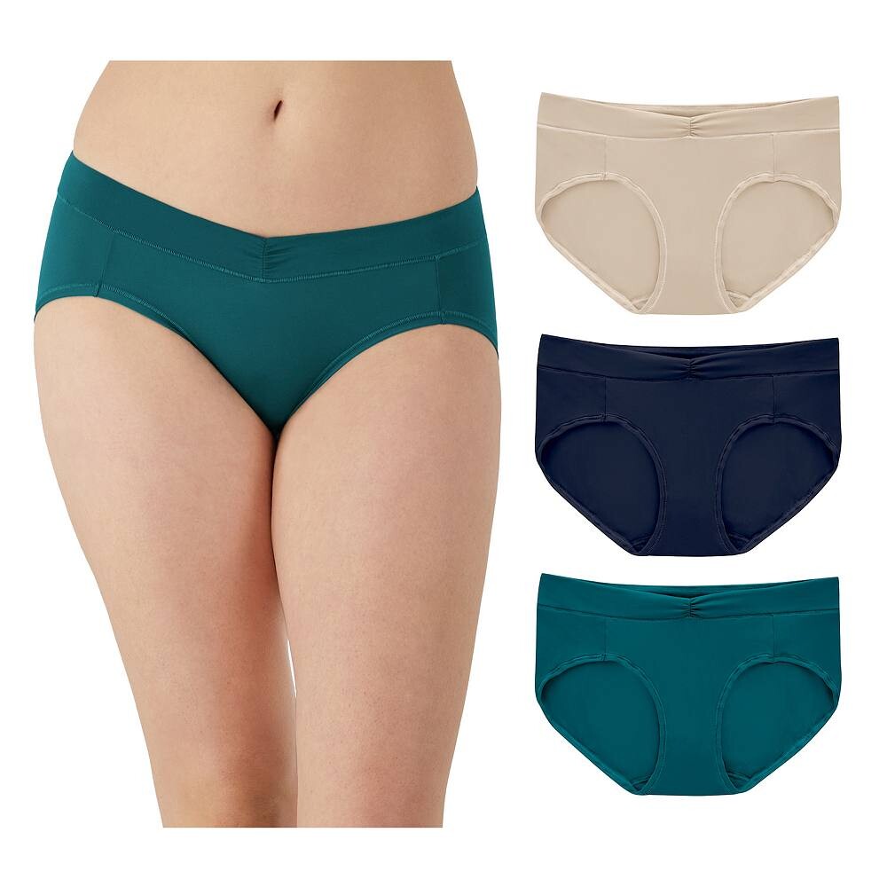 

Женские комплекты роскошных бикини Maidenform из 3 штук на каждый день DM3TBK, цвет Beige Navy Teal