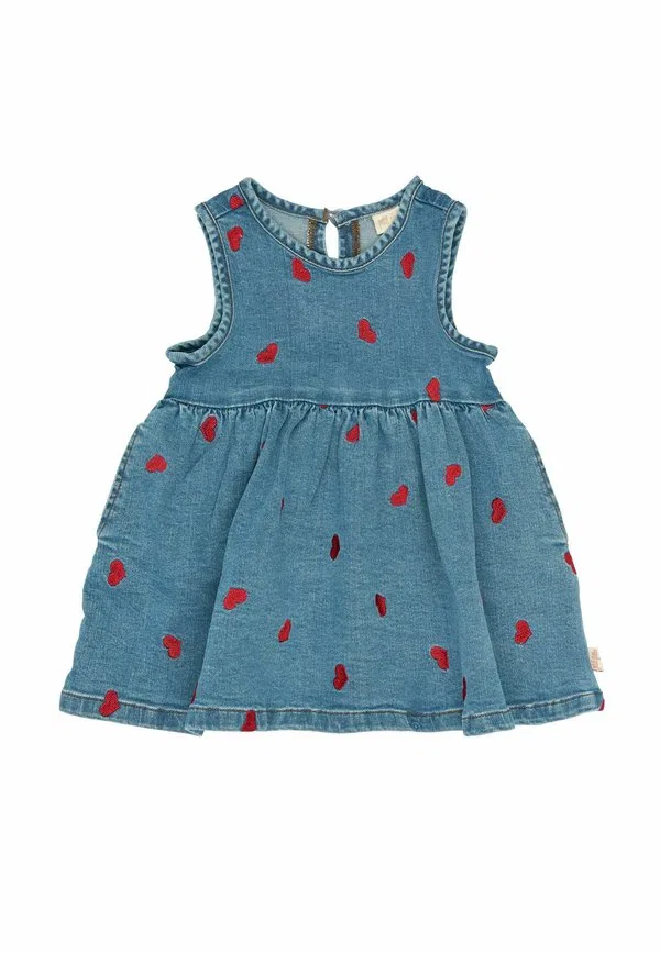 Джинсовое платье Petit Piao, Light Blue Denim Emb