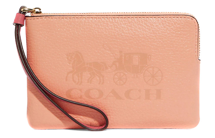 

COACH Кожаный клатч с угловой молнией на запястье