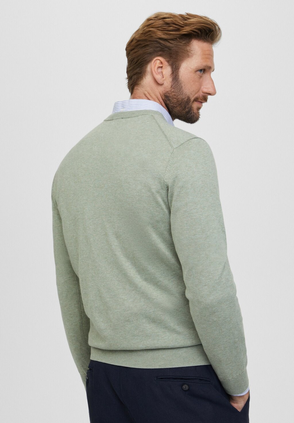 

Джемпер V-NECK Façonnable, зеленый