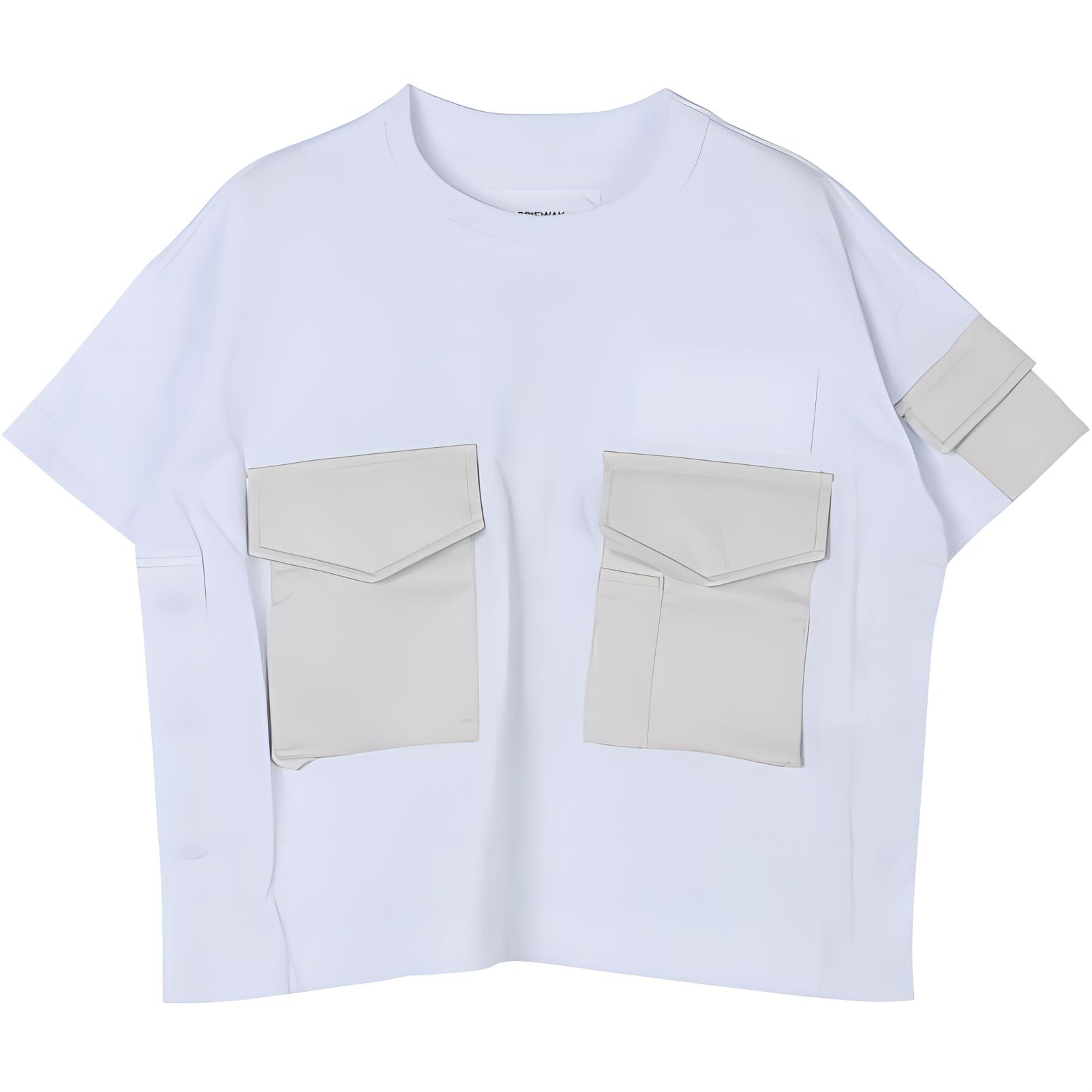 

Sacai Футболки SPIEWAK женские белые с круглым вырезом, средней толщины