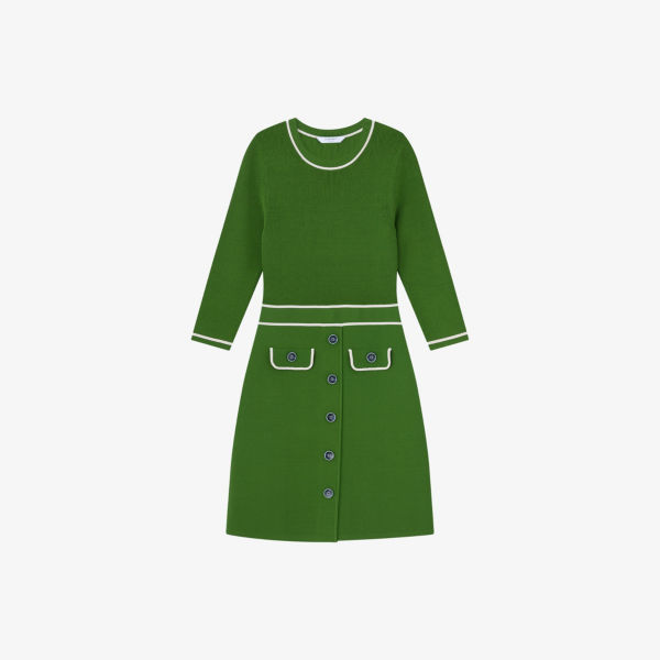 

Ciara contrast-trim stretch-knit mini dress Lk Bennett, мультиколор