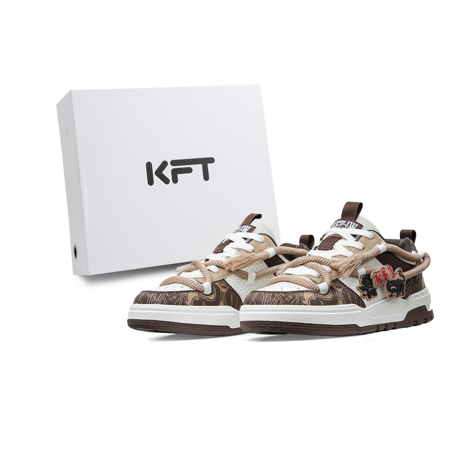 

Винтажные денимовые противоскользящие амортизирующие низкие кеды для скейтбординга Dreadlocks Model мужские KFT, винтажный темно-кофейный