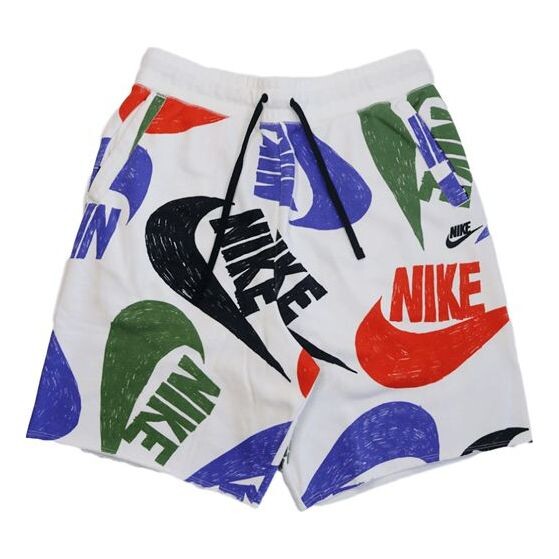 

Шорты с логотипом спортивные беговые свободные шорты Nike, белый